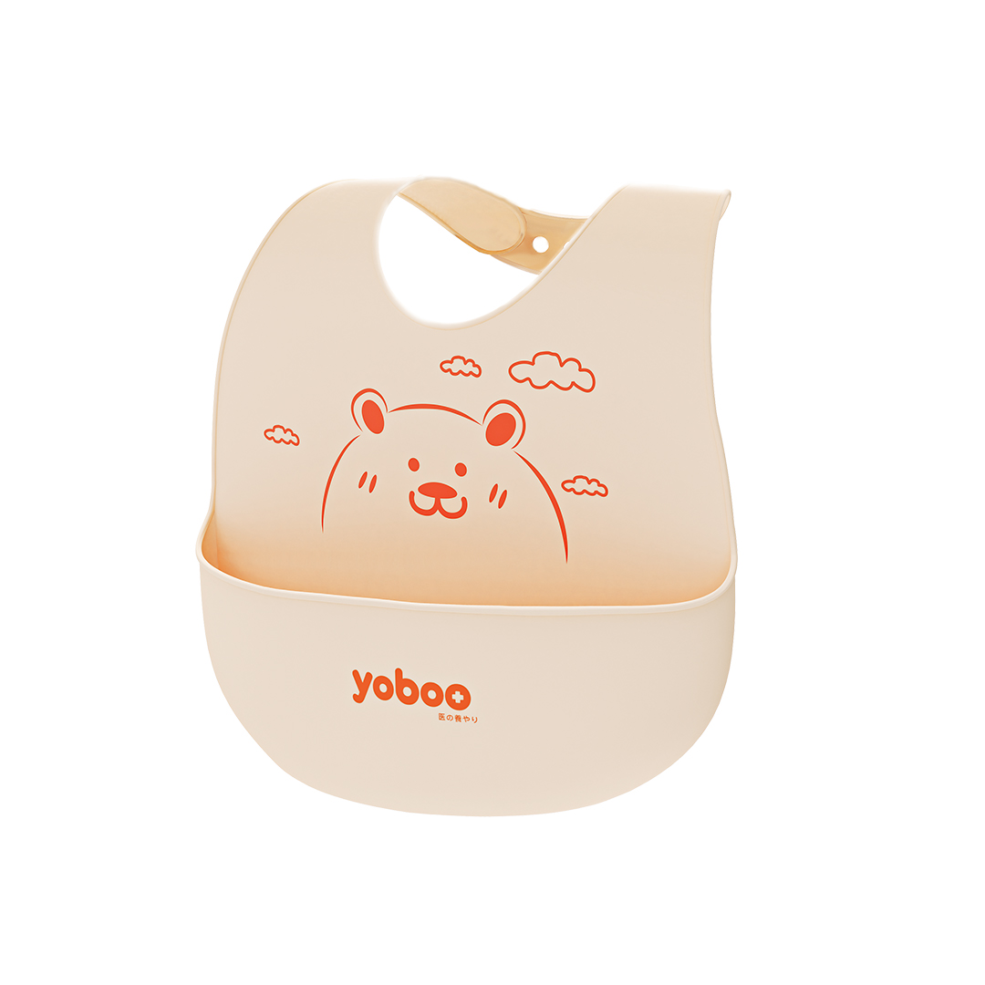 Yoboo Silicone Baby Bib Adjustable Waterproof Lightweight Food Grade Bib Kids Food Catcher