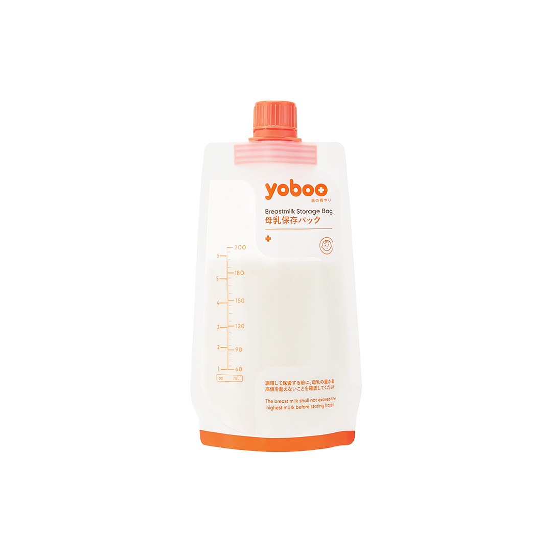 Yoboo Breastmilk Storage Bags 30 PCS Bottle Cap 200mL One-step breastfeeding Clean Hygienic BPA Free