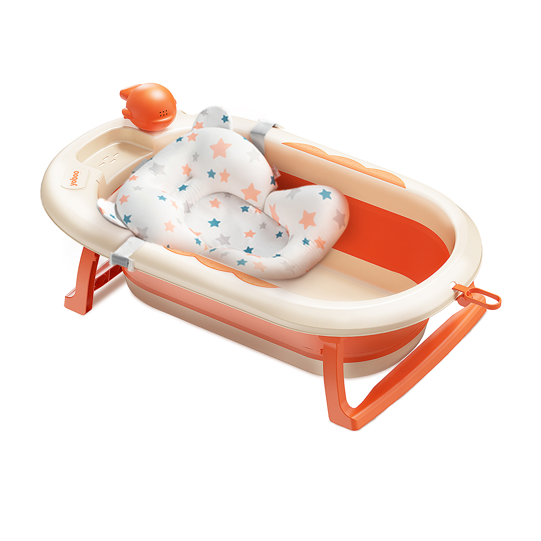 Yoboo Happy Whale Foldable Baby Bath - Orange