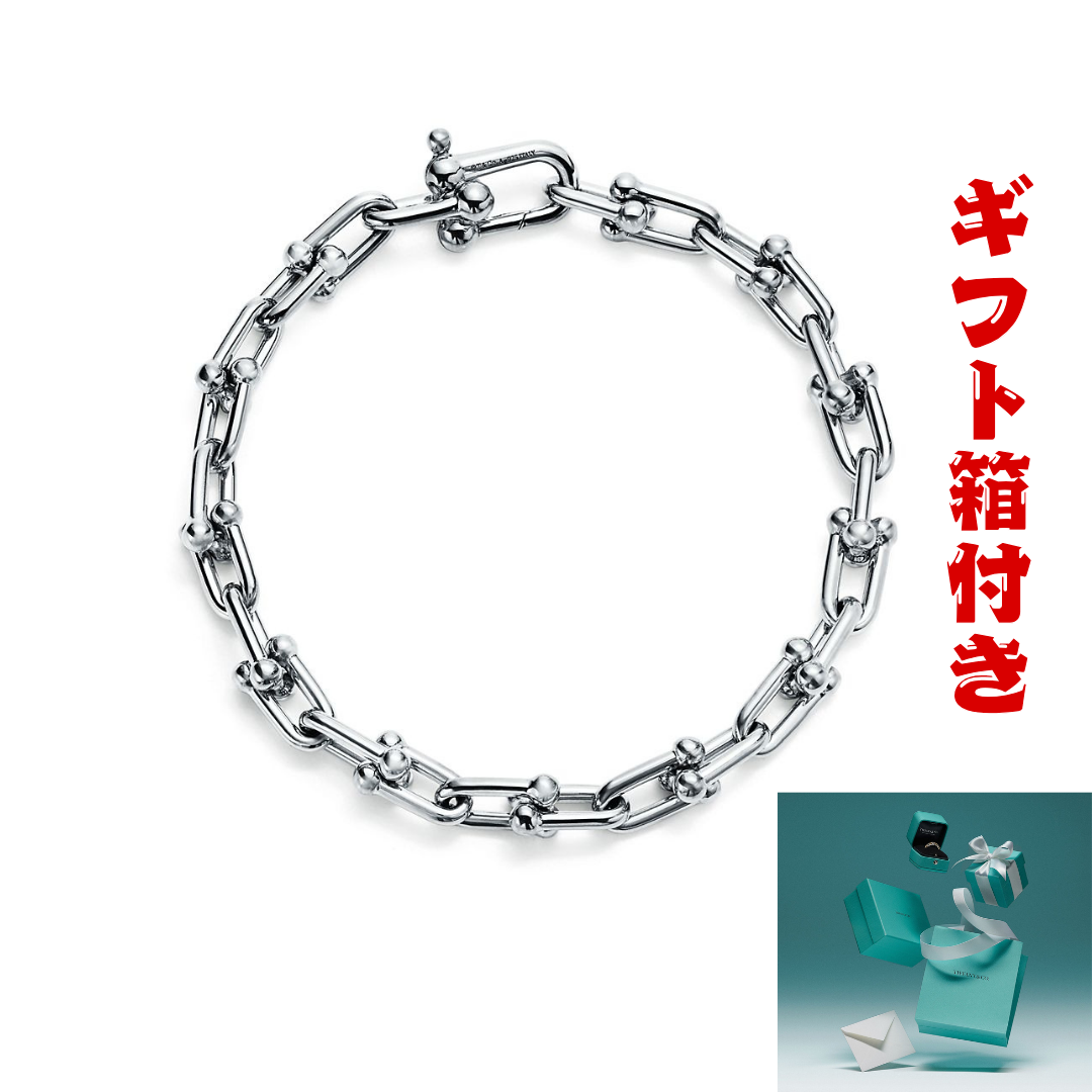 ティファニ(Tiffany) ハードウェア スモール リンク ブレスレット スターリングシルバー 男女兼用