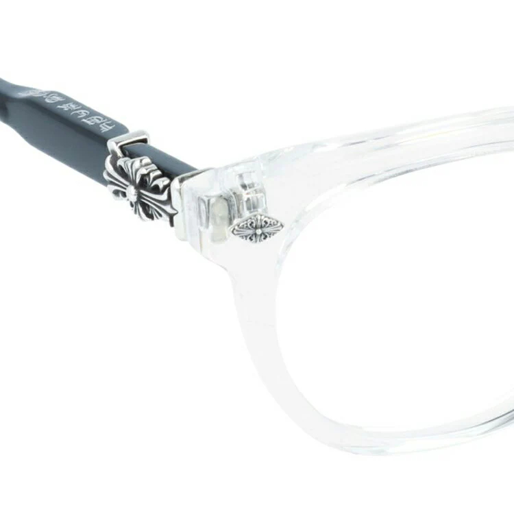 【Chrome Hearts】クロムハーツ メガネフレーム 伊達メガネ CHROME HEARTS RODSICLE CRYS-BK 51サイズ フローラル ボストン型 ユニセックス メンズ レディース
