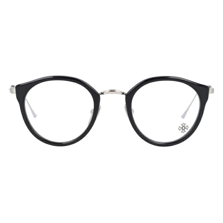クロムハーツ メガネ 度付き 度なし 伊達メガネ 眼鏡 メガネフレーム CHROME HEARTS DIG BIG BK/SS 45サイズ ボストン型 ユニセックス メンズ レディース 紫外線 UVカット ラッピング無料