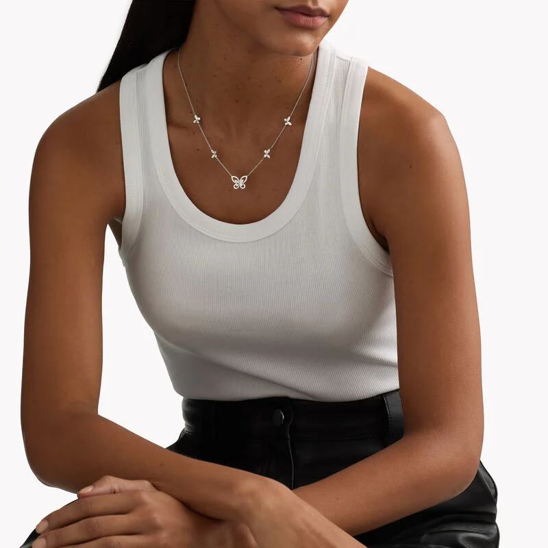 GRAFF グラフ マルチ バタフライ シルエット ダイヤモンド ペンダント ネックレス