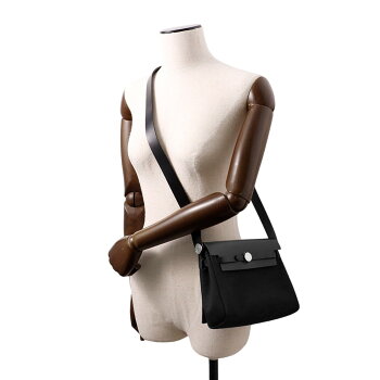 Herbag Zip 20 エールバック ミニショルダー ブラック　/シルバー金具 トワルアッシュヴァイキング/ヴァッシュハンター W刻印 