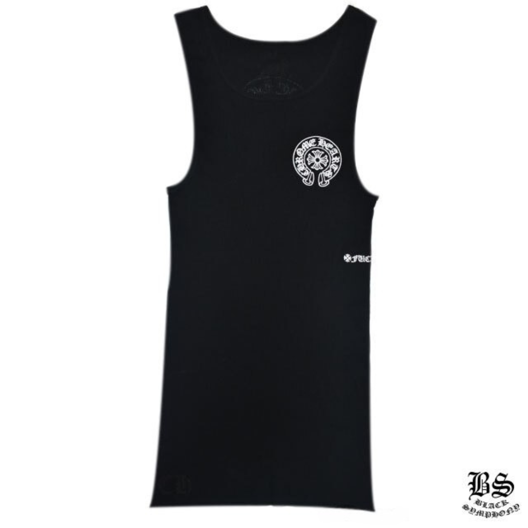 クロムハーツChrome Heart タンクトップ ホースシュー FUCK YOU 綿100％  zH0199