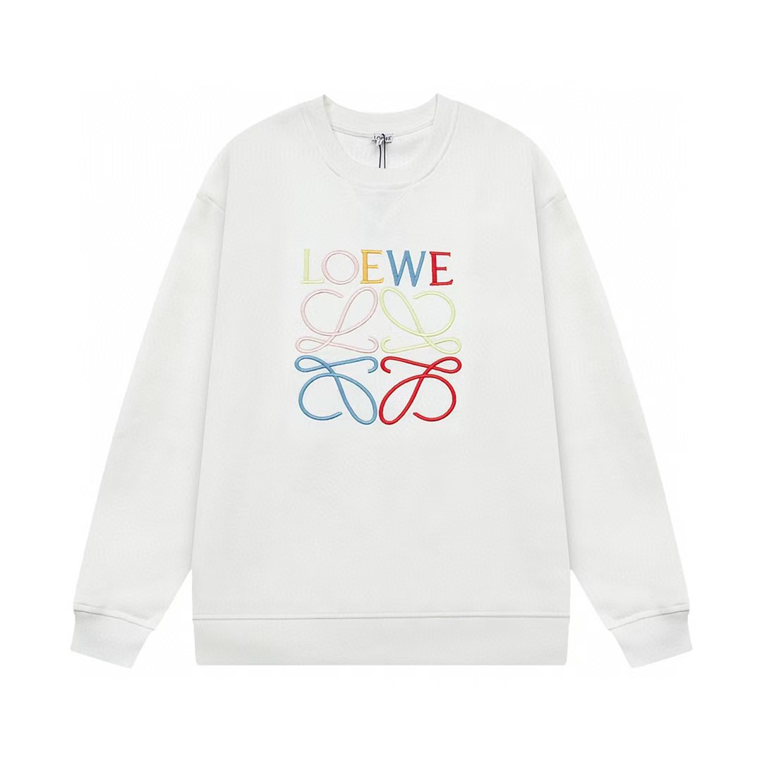 LOEWE ロエベ トレーナー アナグラムレディース スウェットシャツ クルーネック ロゴ刺繍 長袖