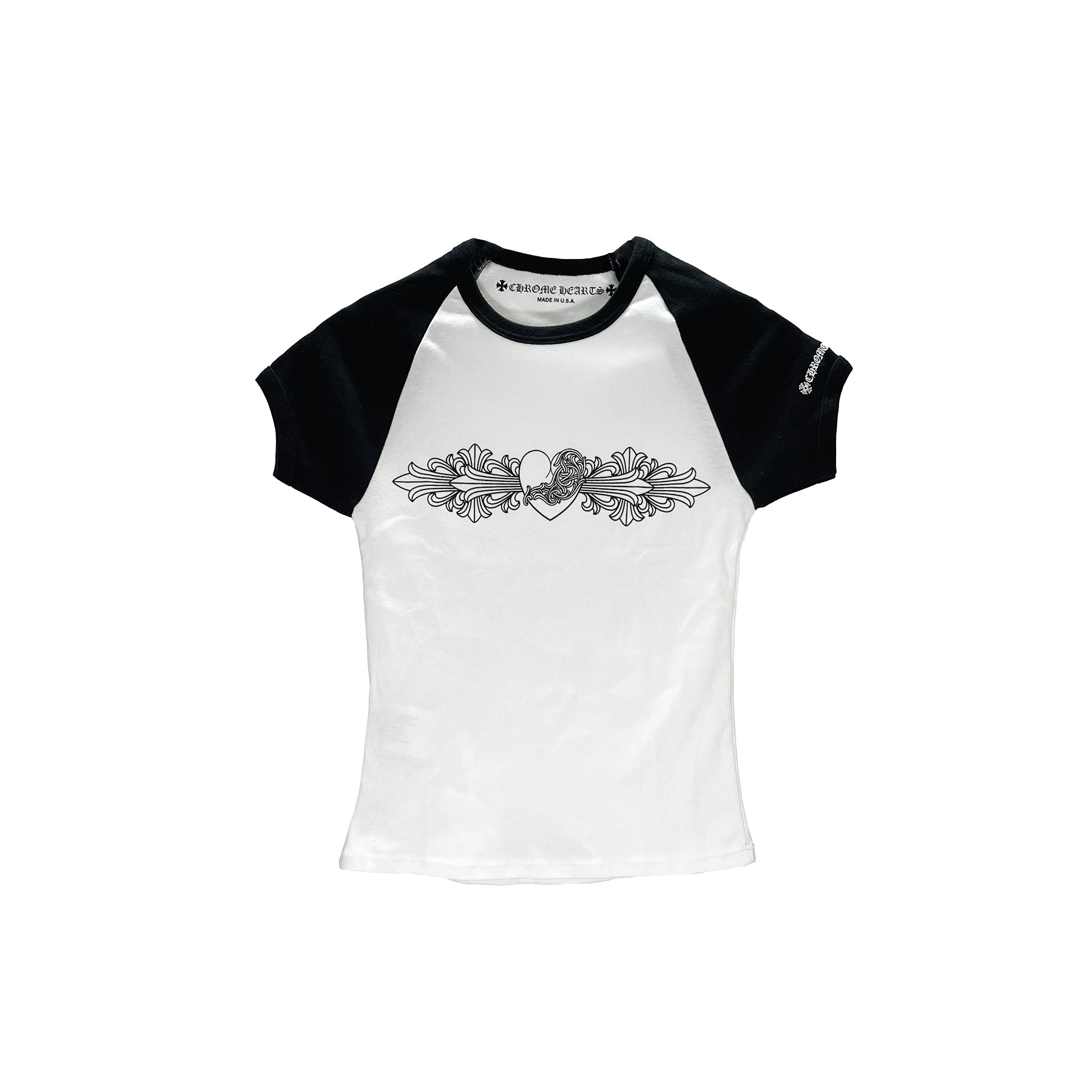 CHROME HEARTS (クロムハーツ) バインロゴ ベビーシャツ Tシャツ レディース