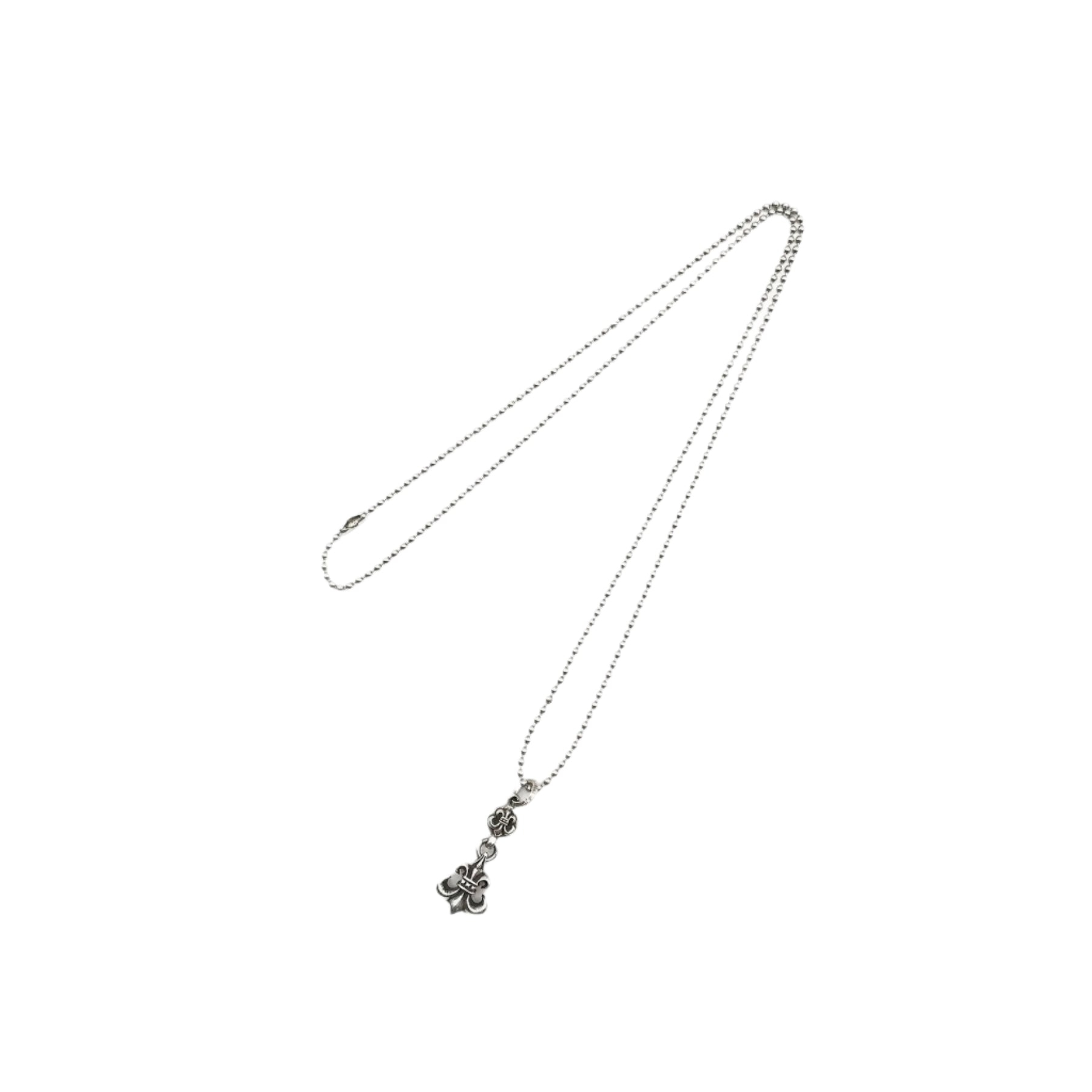 CHROME HEARTS (クロムハーツ) シルバー クロスボール&フルール ネックレス