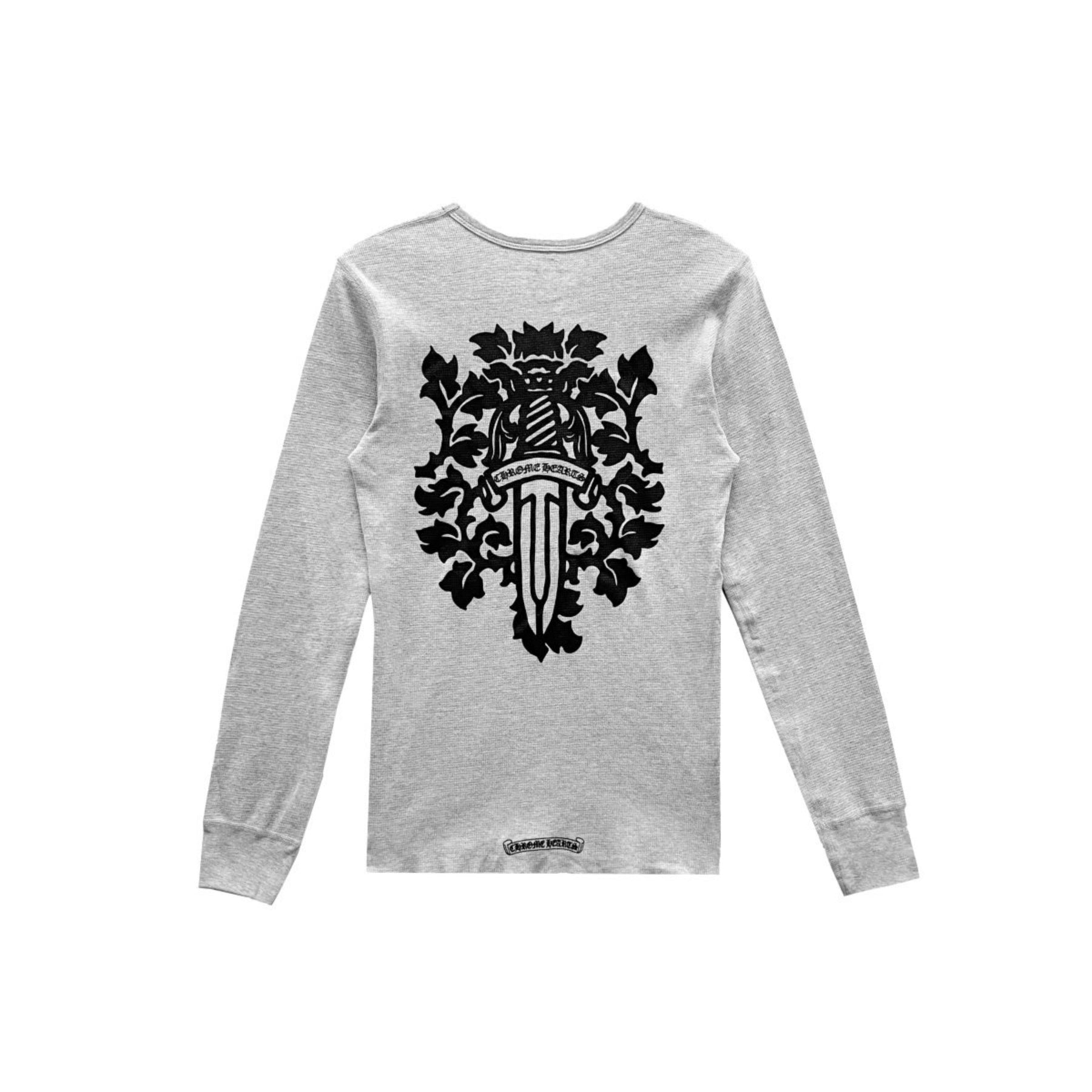 クロムハーツ ダガーグレーワッフルサーマル長袖Tシャツ