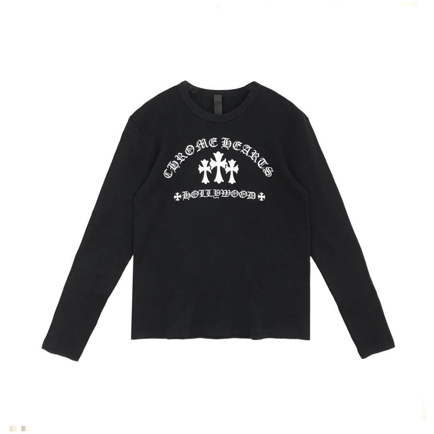 CHROME HEARTS (クロムハーツ) トリプルクロス ハリウッドスクリプトロゴ ロングスリーブTシャツ