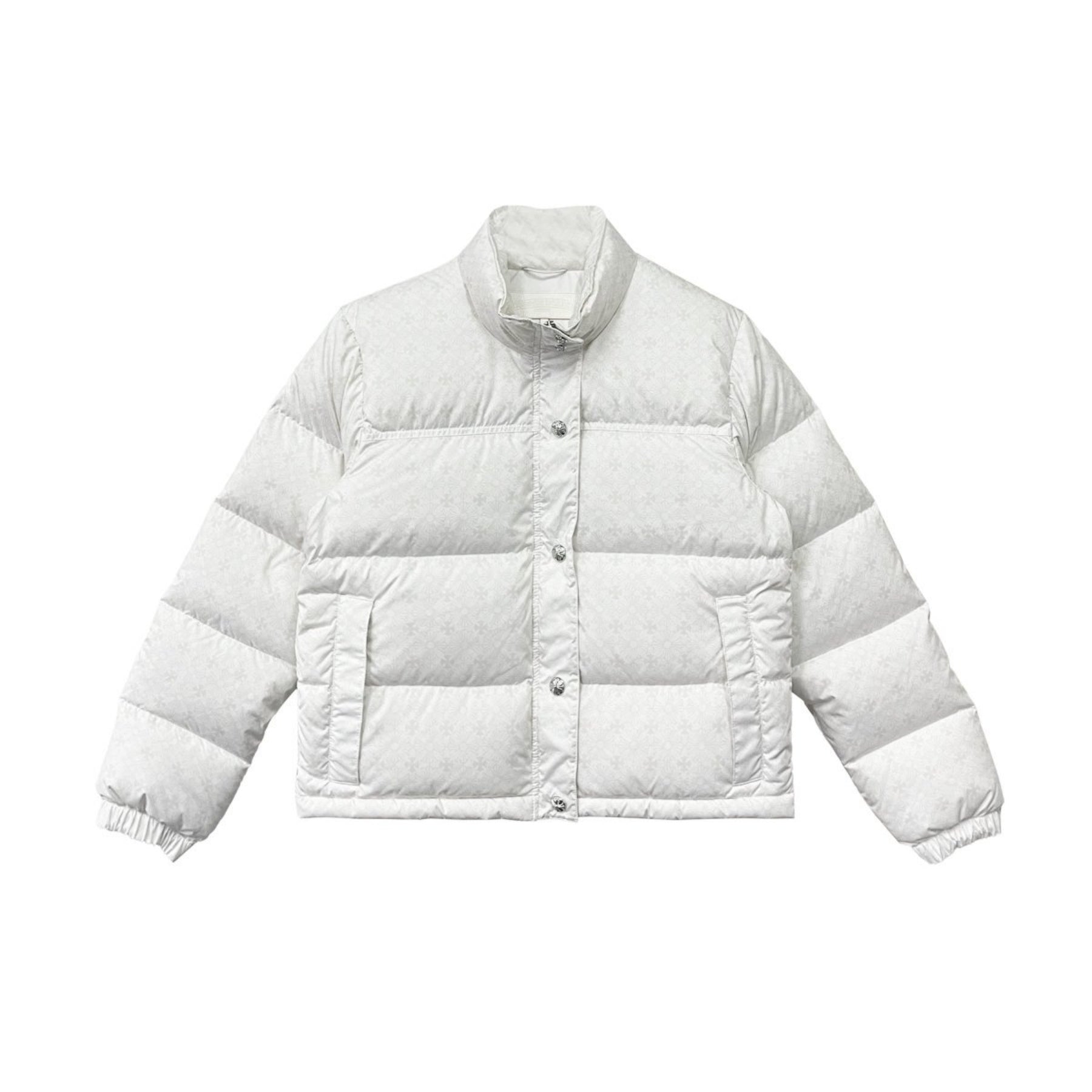 [CHROME HEARTS (クロムハーツ)ホワイトトーナルモノグラムクロスパターンパファージャケット