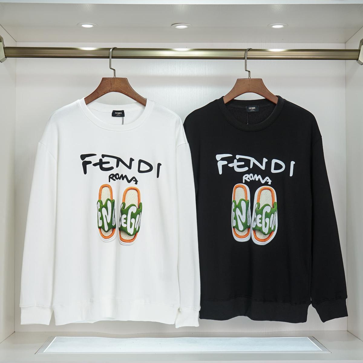 FENDI  パーカー フェンディ プリントおしゃれ 丸首 通勤 通学 男女兼用
