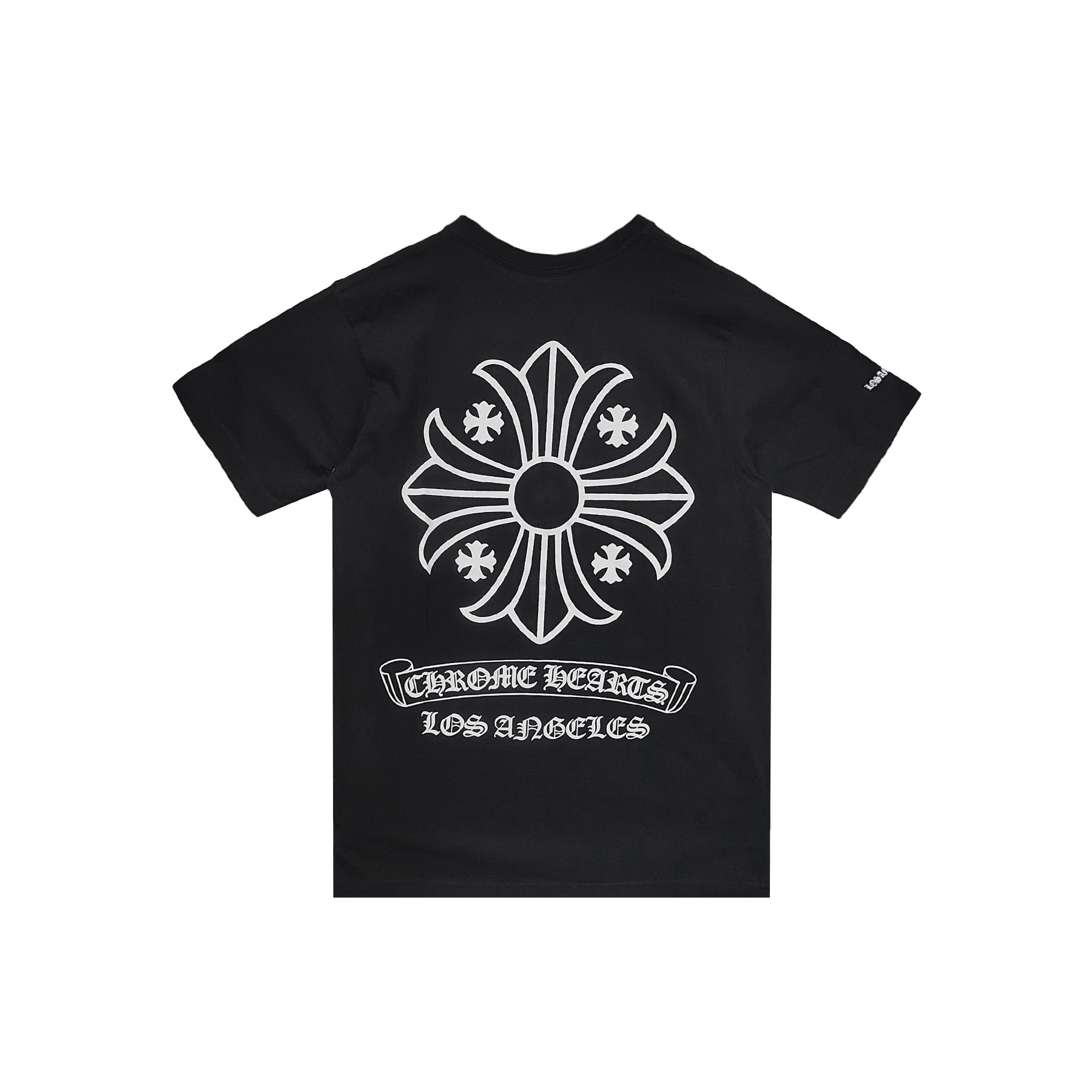 CHROME HEARTS クロムハーツロサンゼルス限定スクロールラベルクロス半袖Tシャツ