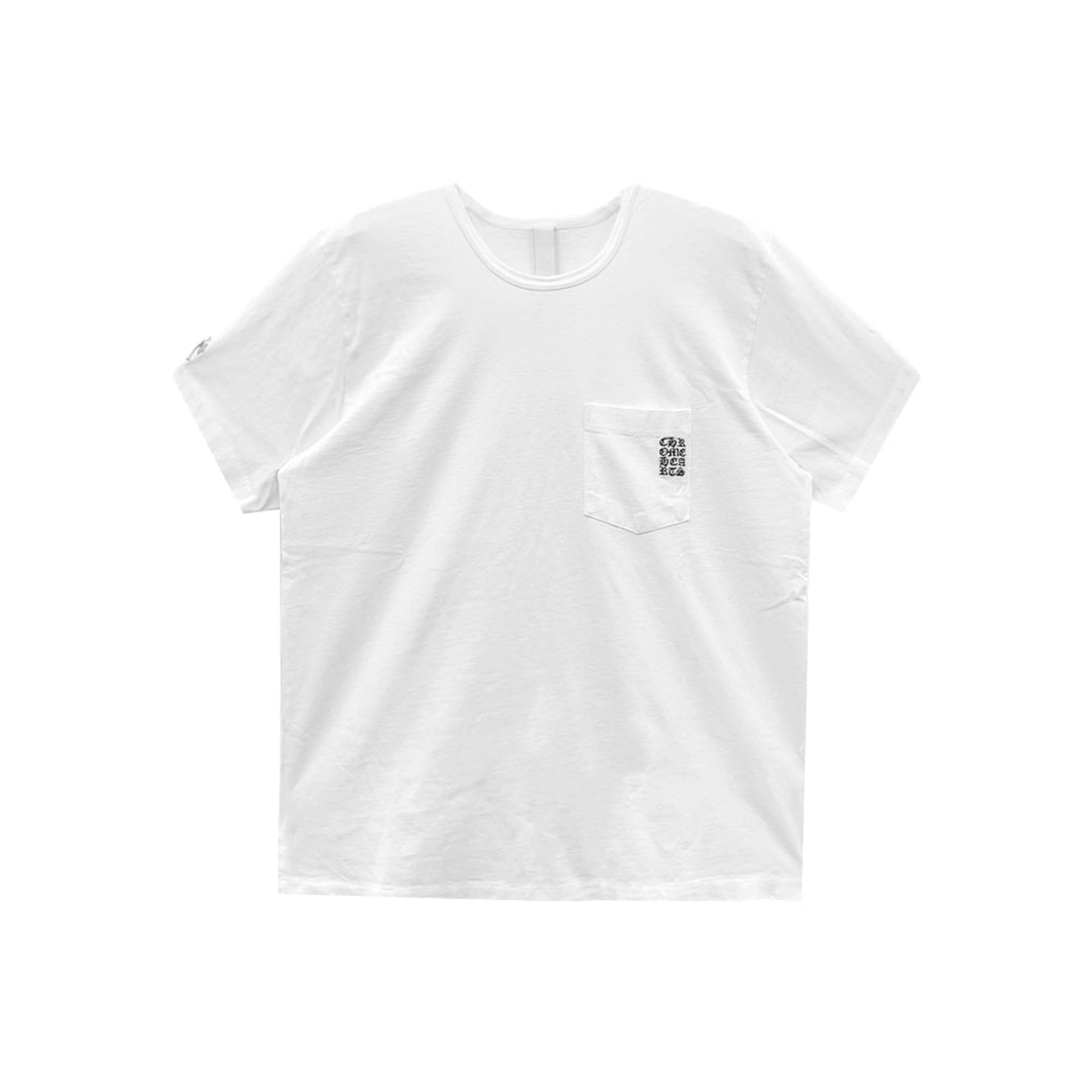 CHROME HEARTS クロムハーツ ネックロゴ入りホワイト半袖Tシャツ