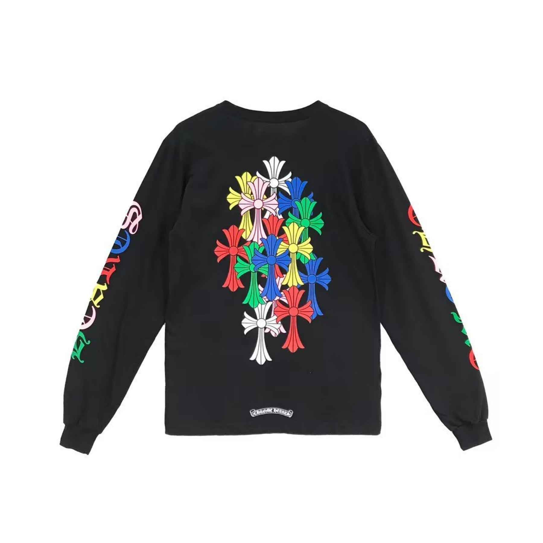 クロムハーツ マルチカラー クロス ロゴ ブラック ロングスリーブ Tシャツ