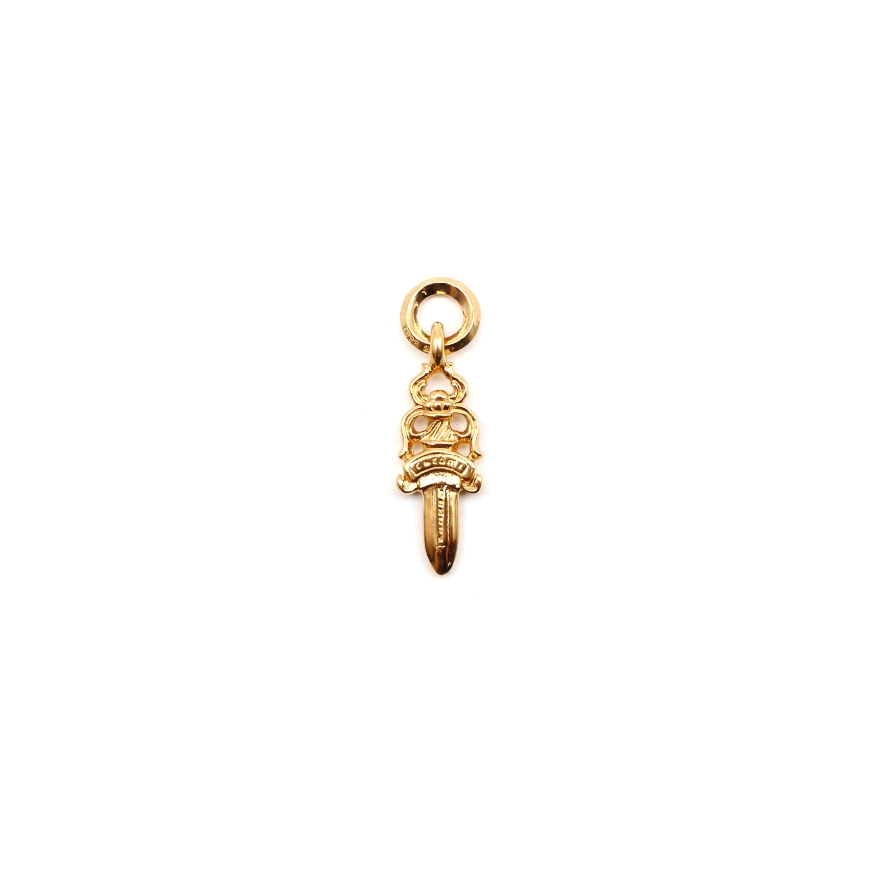CHROME HEARTS (クロムハーツ) 22K ゴールド ダイヤモンド ダガー ペンダント