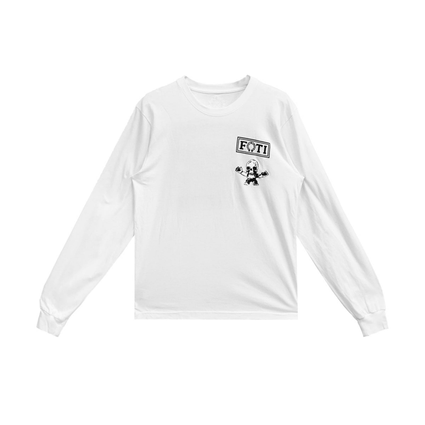 クロムハーツ マルチレインボー フォティ ティーター ハリス ホワイト 長袖Tシャツ