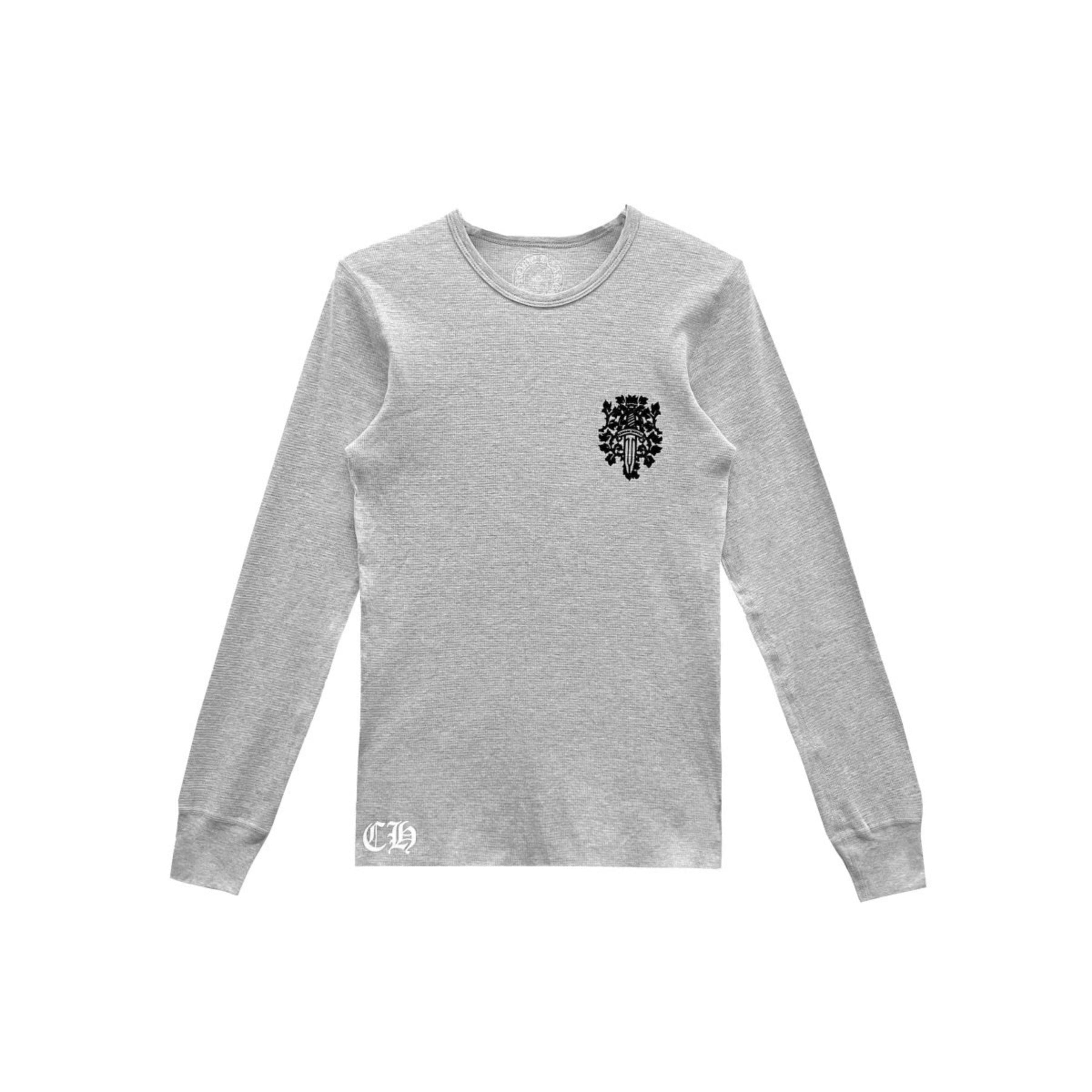 クロムハーツ ダガーグレーワッフルサーマル長袖Tシャツ