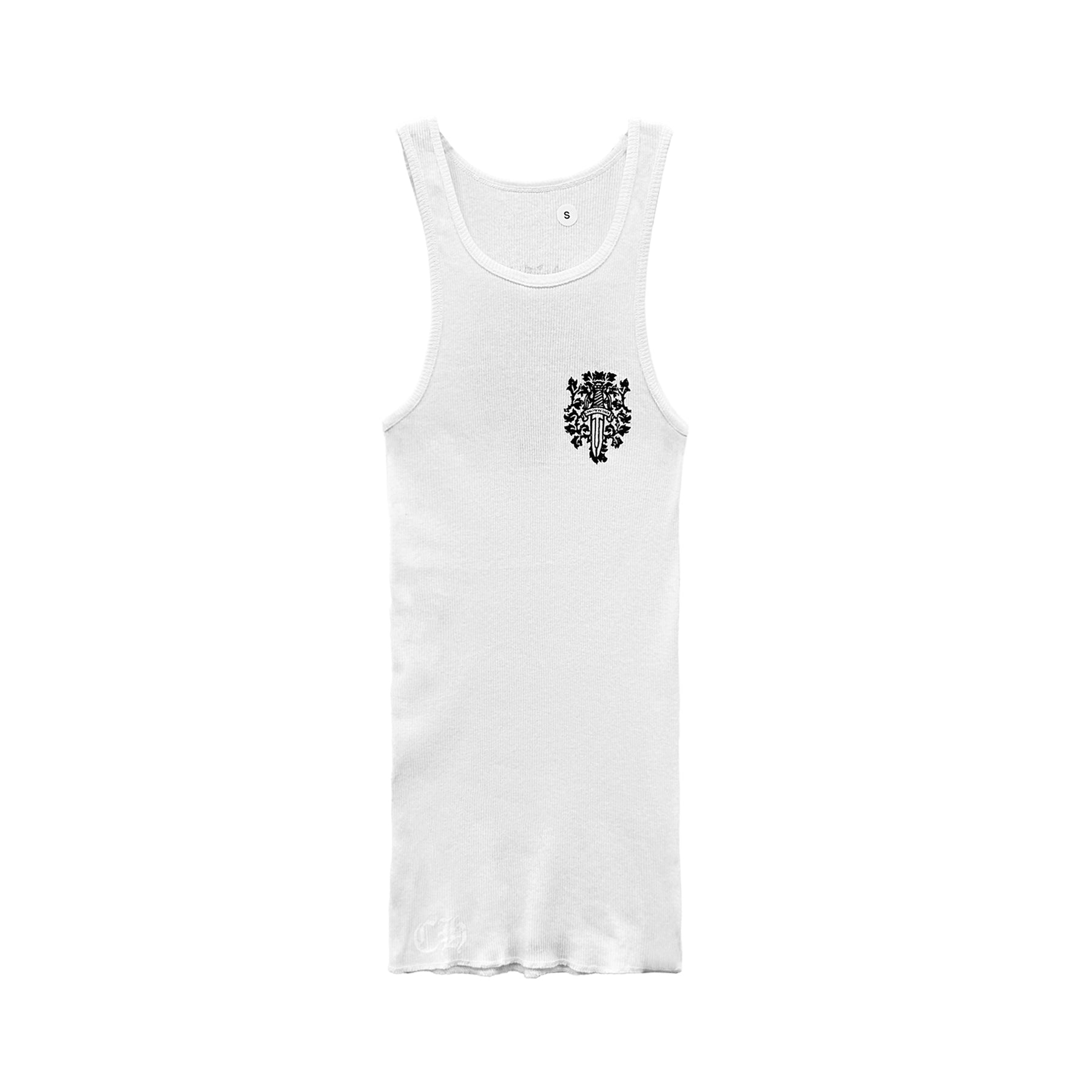 CHROME HEARTS (クロムハーツ) ホワイト ダガー ロゴ タンクトップ