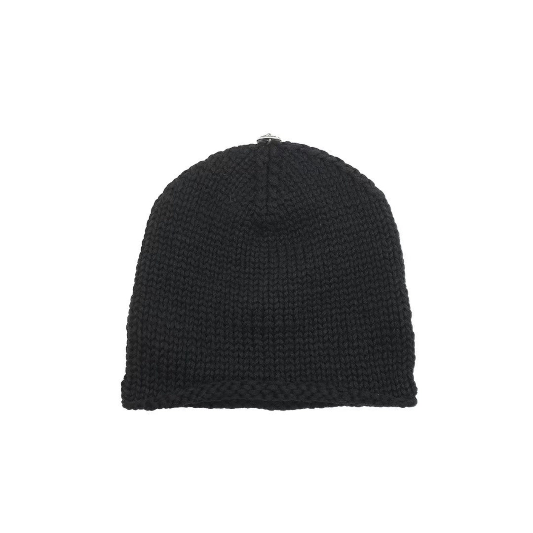 Chrome Hearts(クロムハーツ) カシミア レザー ウィズ シルバー クロス ビーニー