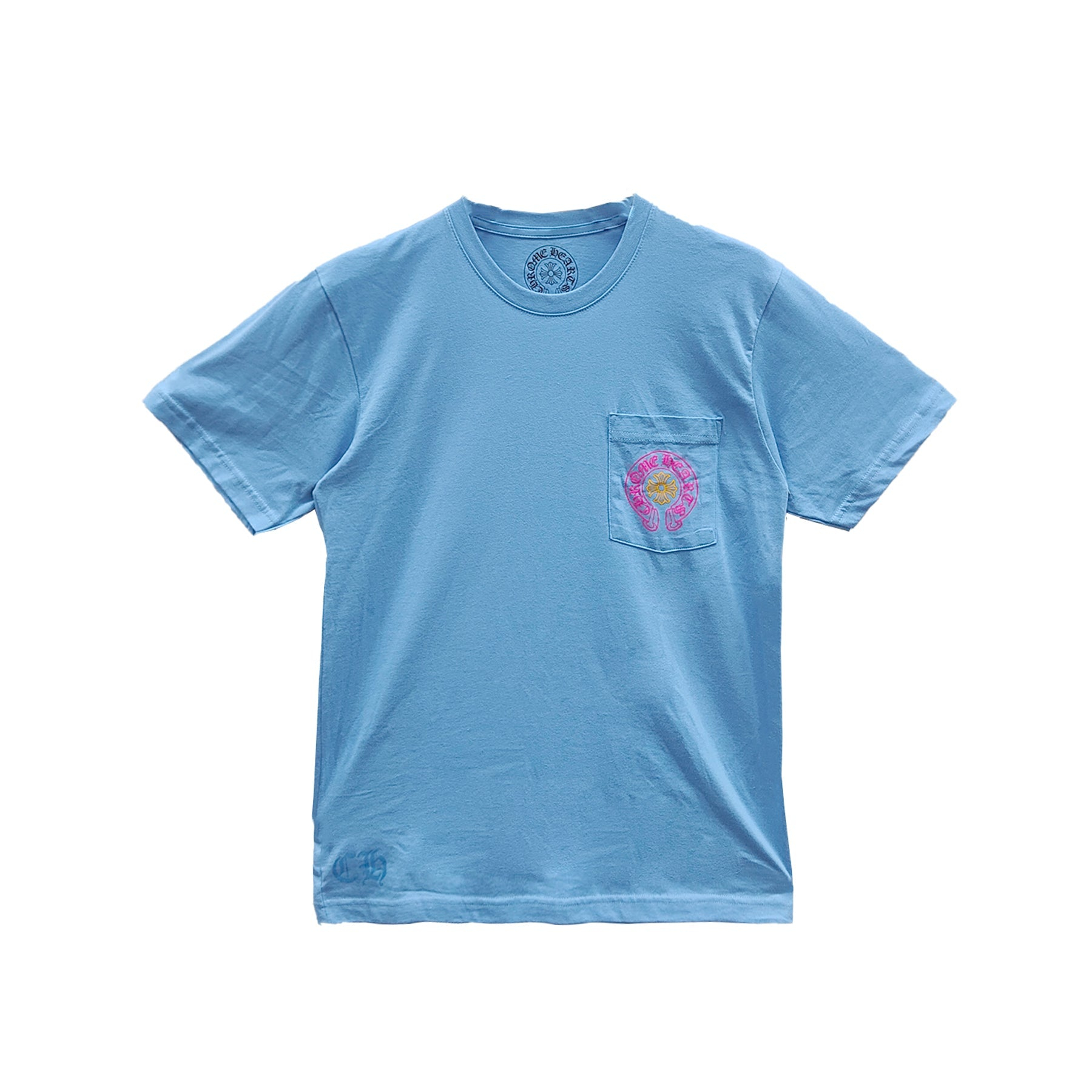 CHROME HEARTS クロムハーツ マイアミ限定ホースシューブルー半袖Tシャツ