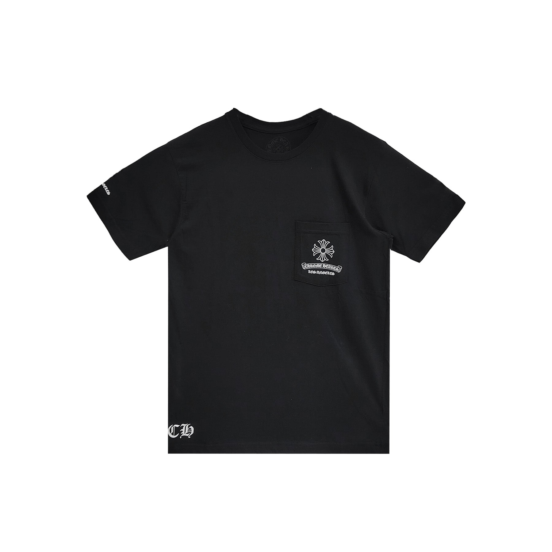 CHROME HEARTS クロムハーツロサンゼルス限定スクロールラベルクロス半袖Tシャツ