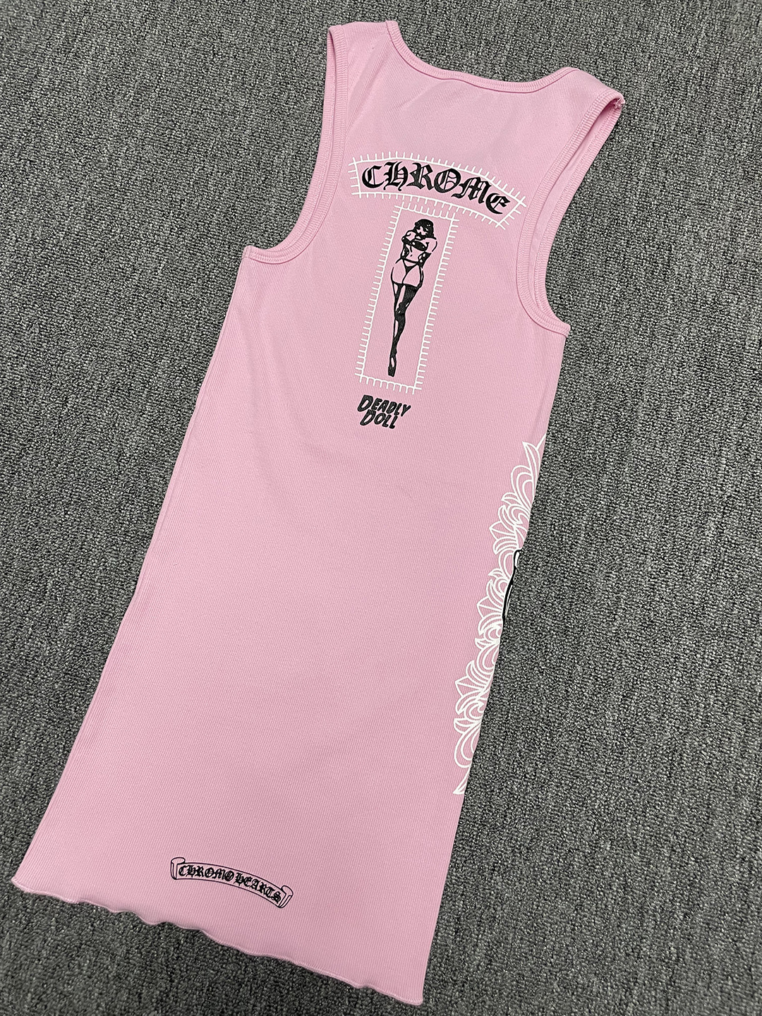 クロムハーツ Vネックプリント半袖Tシャツ レディース フィット