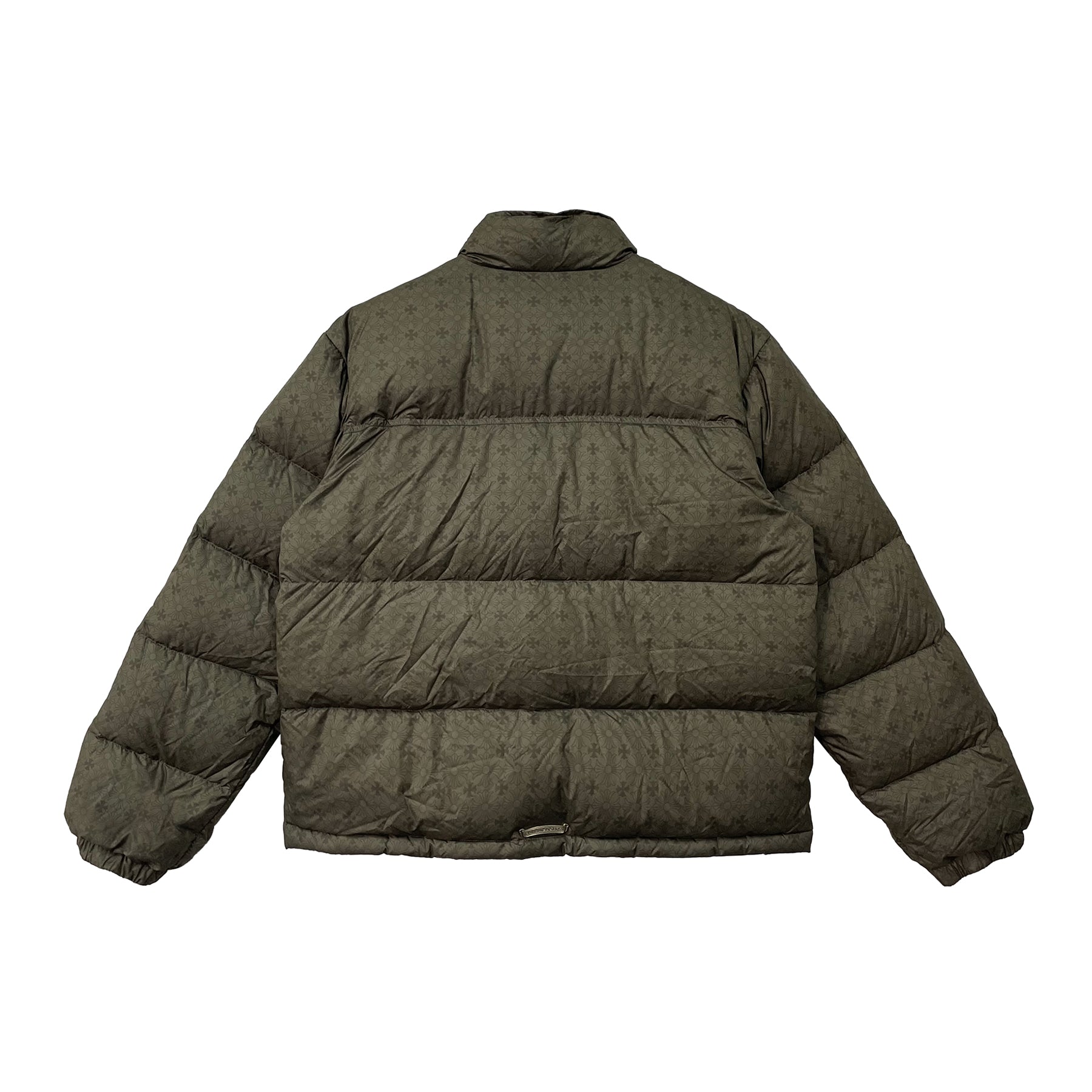 CHROME HEARTS オリーブトーナルモノグラムクロスパターンパファージャケット