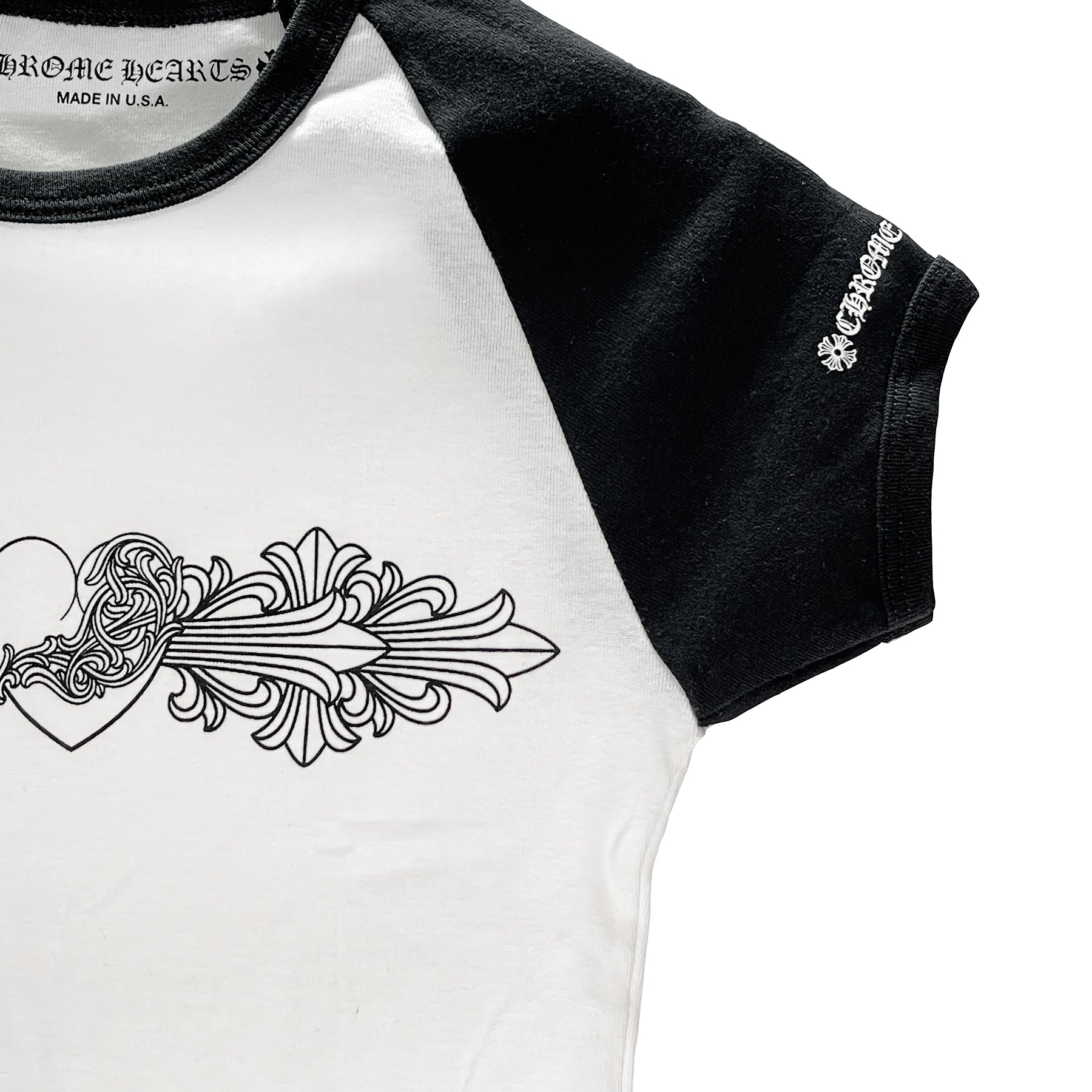 CHROME HEARTS (クロムハーツ) バインロゴ ベビーシャツ Tシャツ レディース