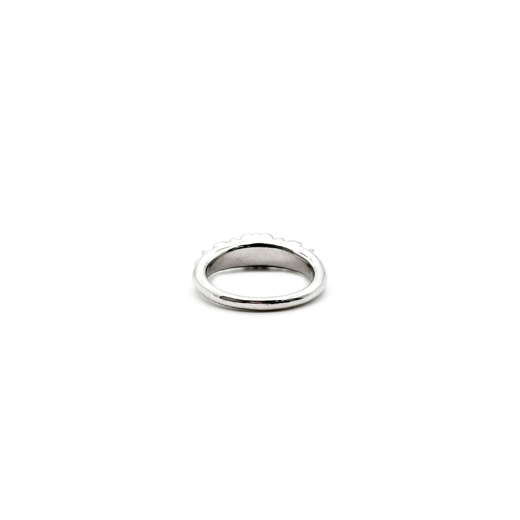 CHROME HEARTS クロムハーツ 18Kホワイトゴールド ダイヤモンド ベビーフローラルクロスリング