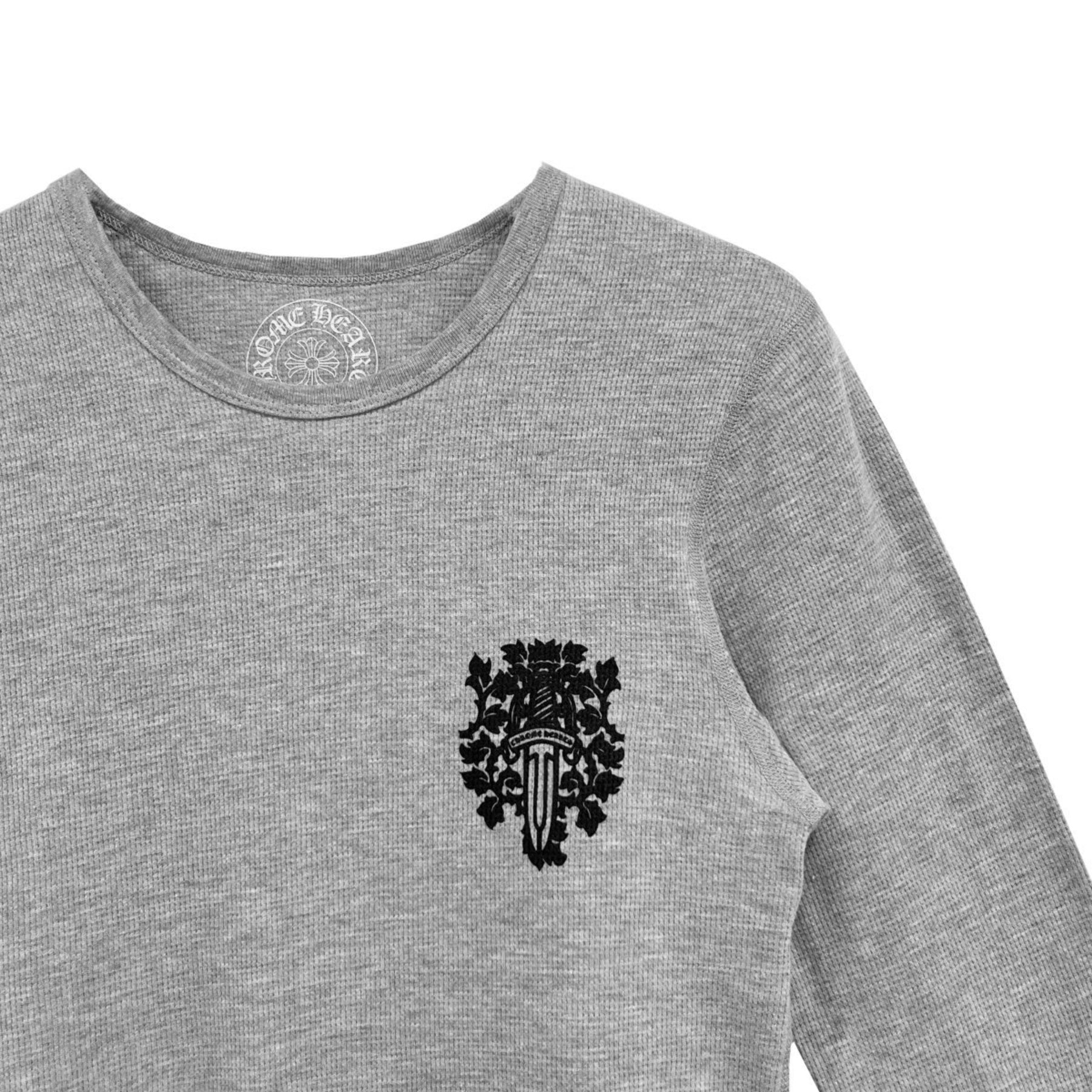 クロムハーツ ダガーグレーワッフルサーマル長袖Tシャツ
