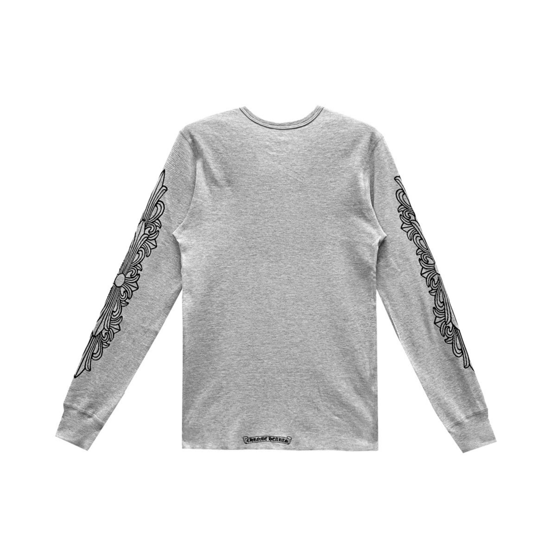 クロムハーツ ホースシュー柄のフローラルスリーブワッフルサーマルTシャツ Sweatshirt 102　
