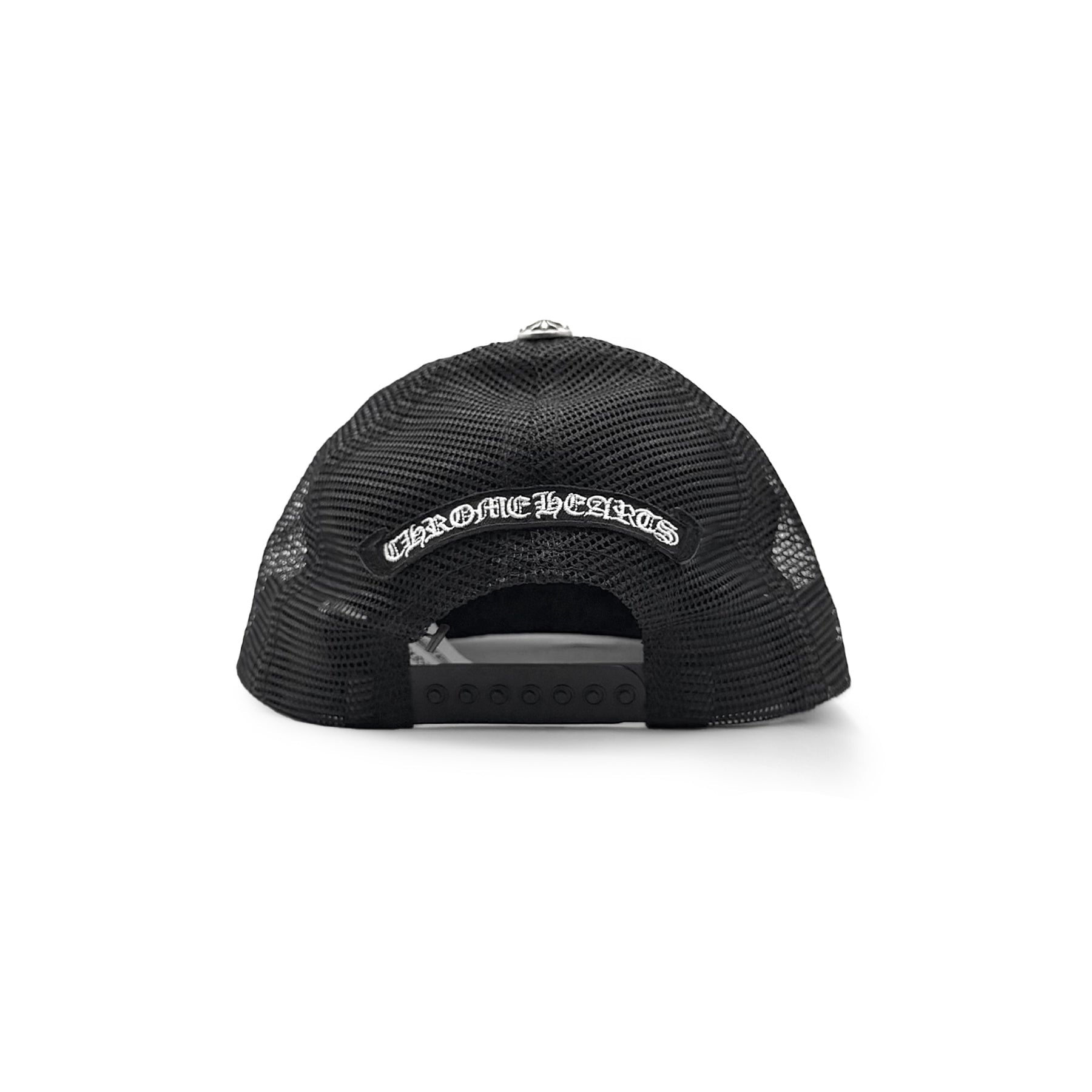 Chrome Hearts　クロムハーツ オレンジのトリプルクロスパッチ付きレザートラッカーキャップ