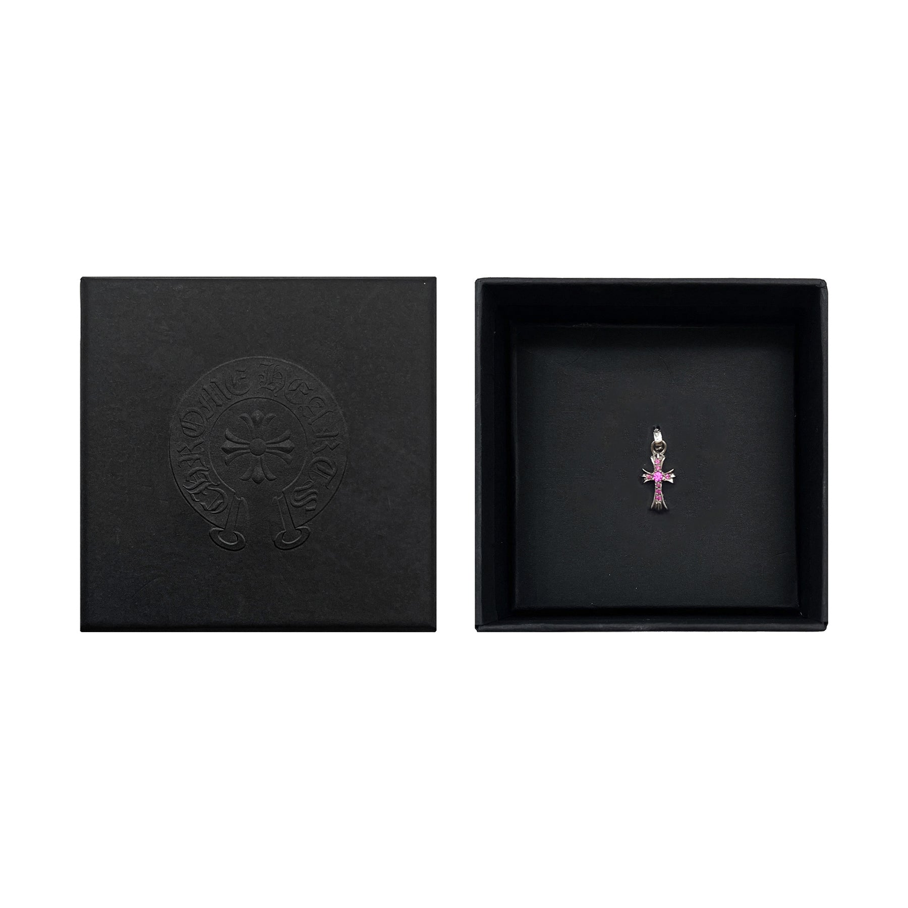 Chrome Hearts 18K ホワイトゴールド ピンクダイヤモンド ベイビーファット ネックレス チャーム