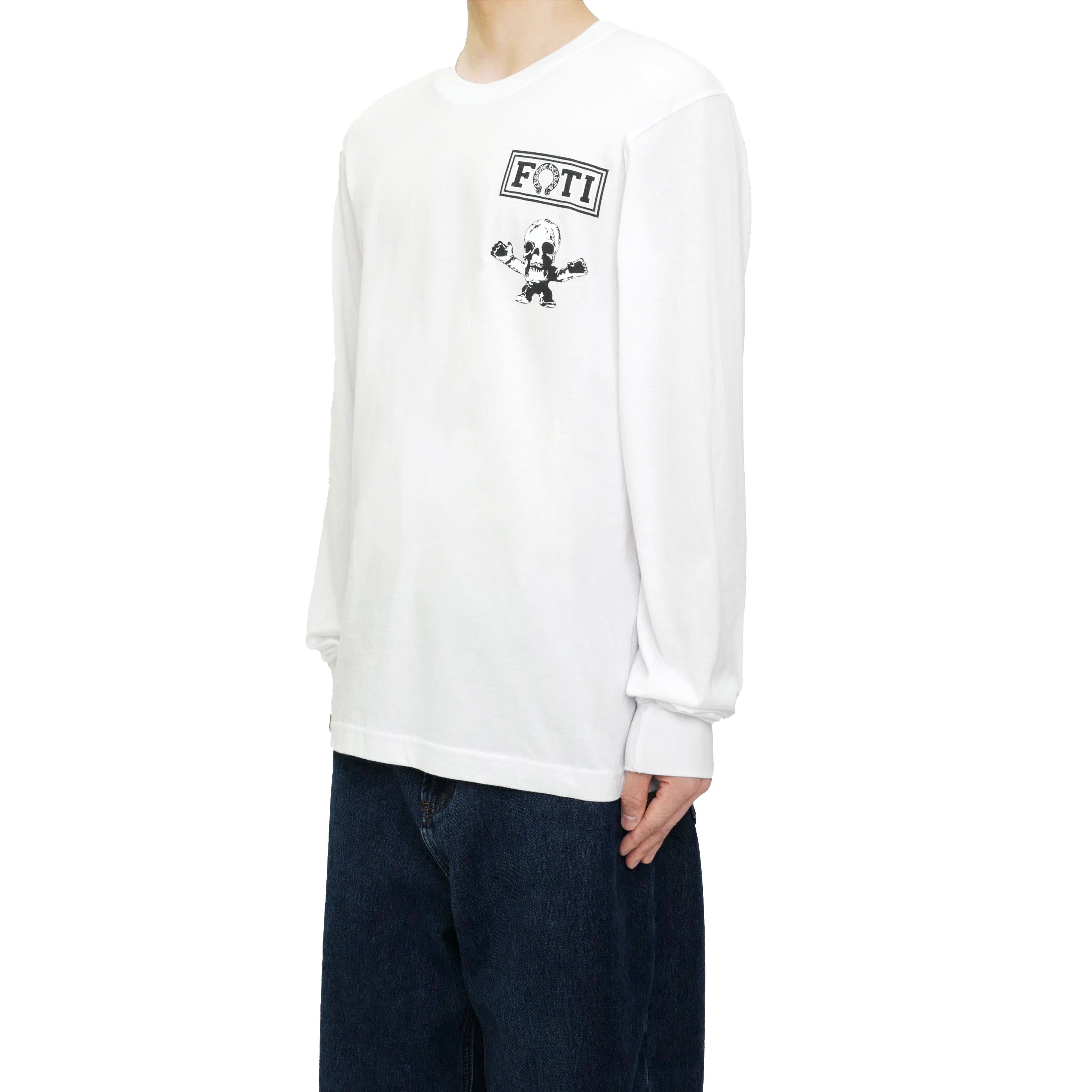 クロムハーツ マルチレインボー フォティ ティーター ハリス ホワイト 長袖Tシャツ