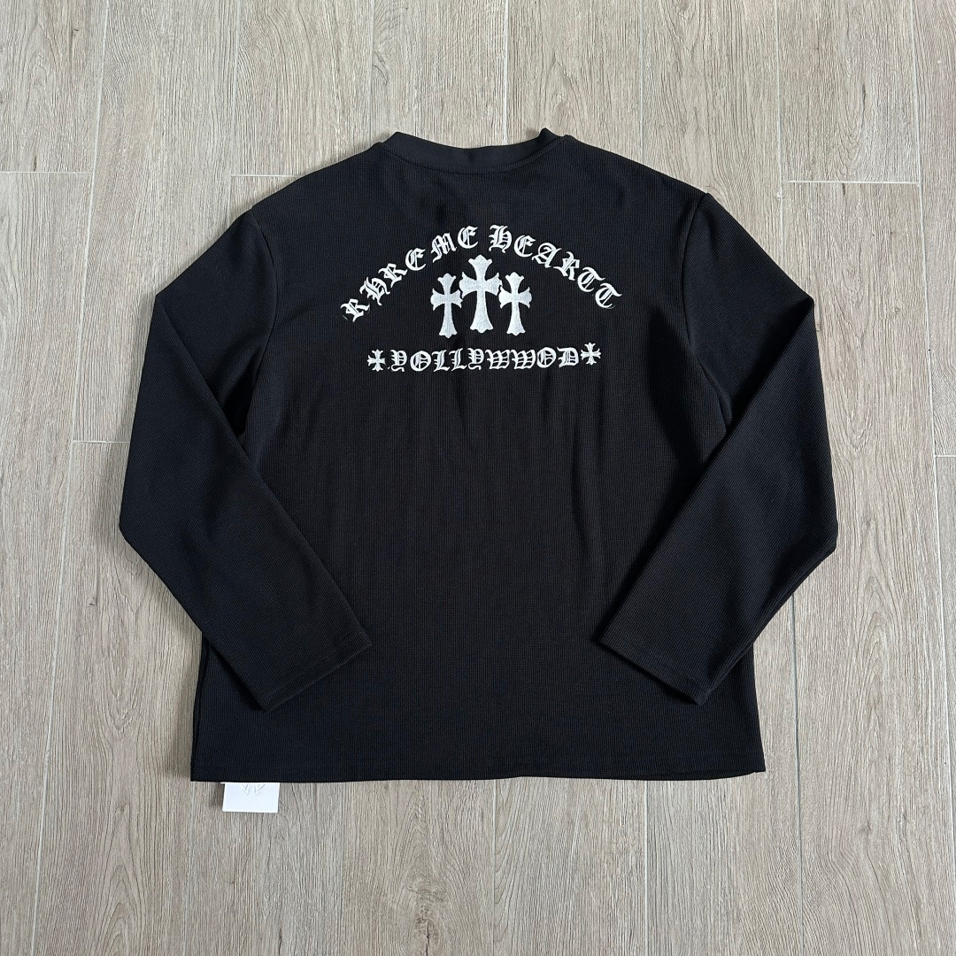 CHROME HEARTS (クロムハーツ) トリプルクロス ハリウッドスクリプトロゴ ロングスリーブTシャツ