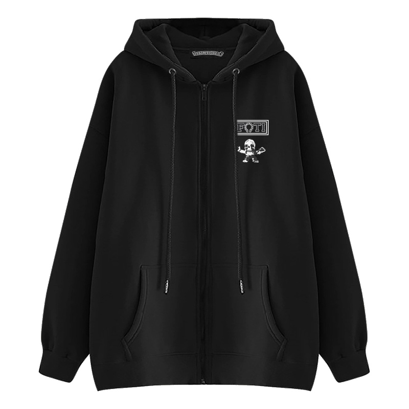 クロムハーツ/Chrome Hearts パーカー ブラック／ホワイト長袖パーカー chhoodie050