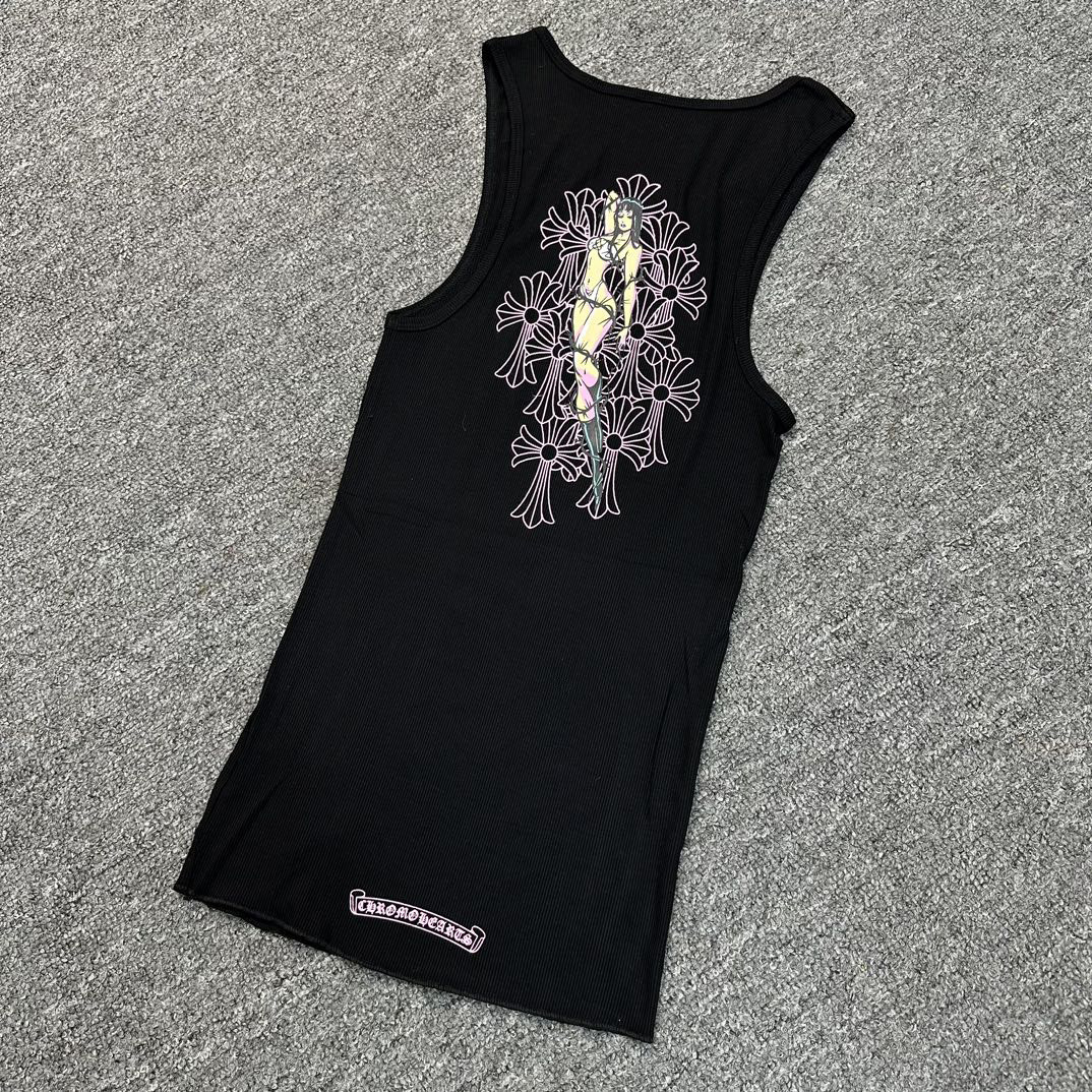 クロムハーツ Vネックプリント半袖Tシャツ レディース フィット