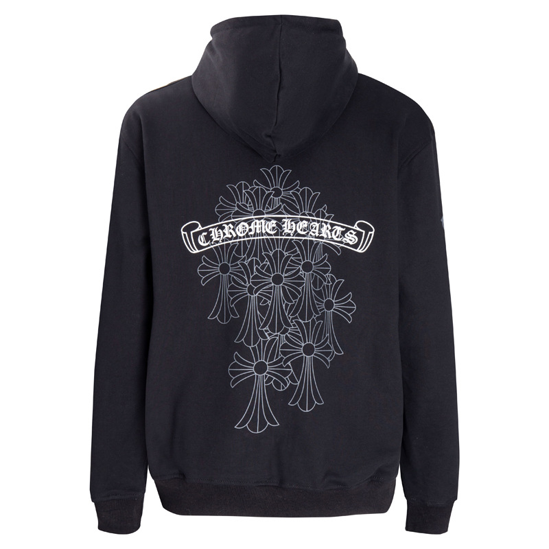 クロムハーツ ジップアップパーカー ブラック／ホワイト選択可 BF5005