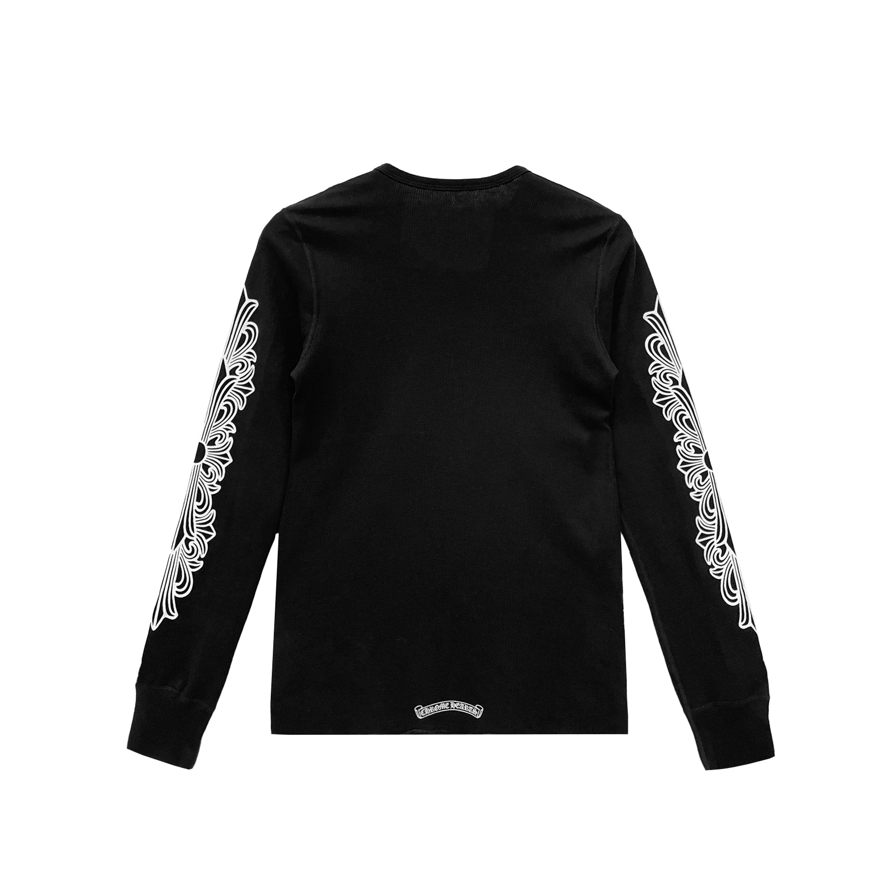クロムハーツ ホースシュー柄のフローラルスリーブワッフルサーマルTシャツ Sweatshirt104