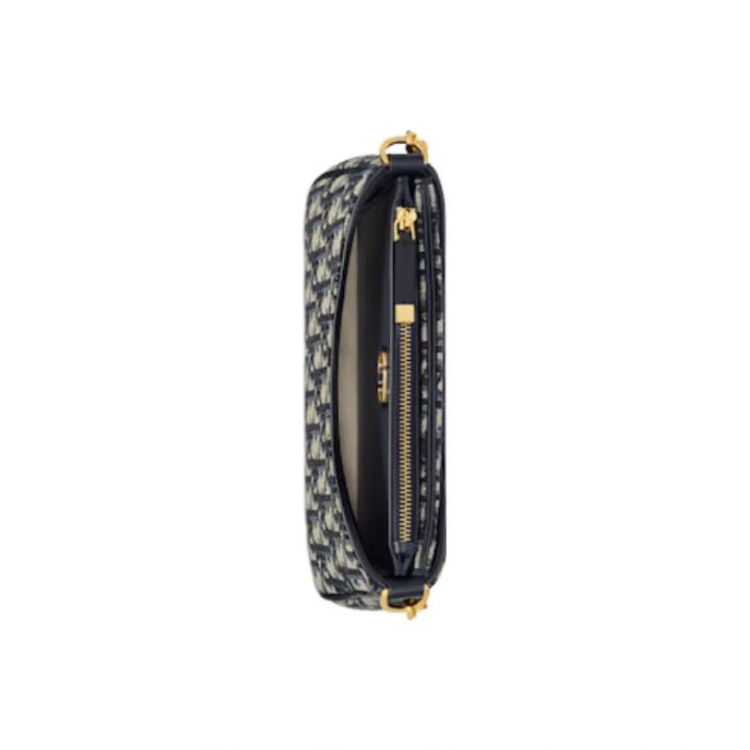 DIOR 30 MontaigneAvenue CDロゴHoboパッケージ ワンショルダー斜め掛けバッグブルー