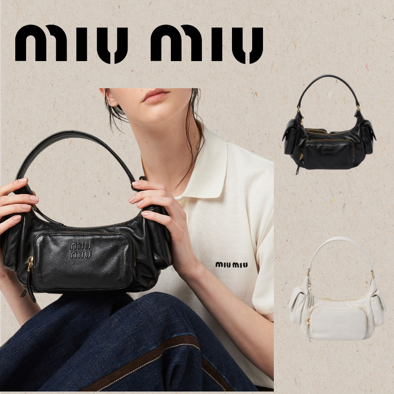 MIUMIU ナッパレザーポケットバッグ