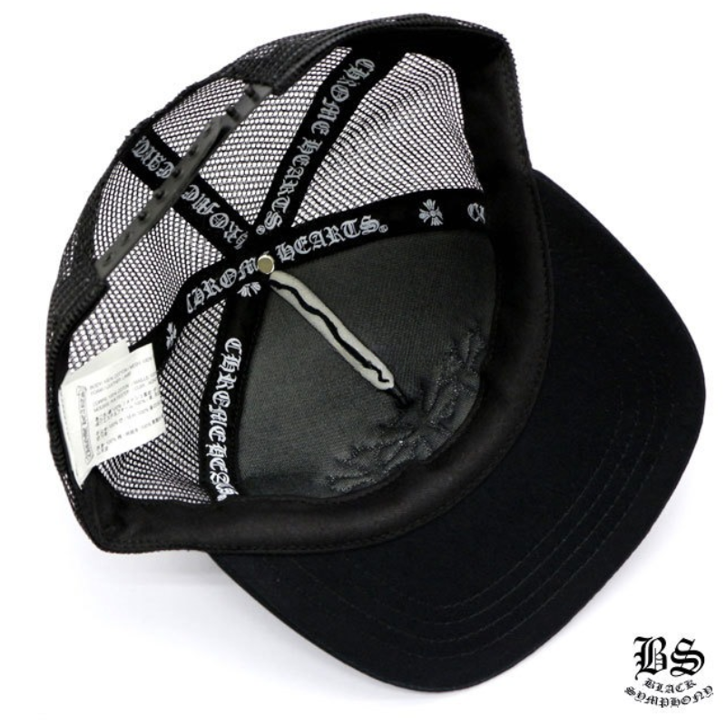 Chrome Heartsクロムハーツ 3セメタリーキャップ ブラック ホワイト帽子Chrome Hearts
