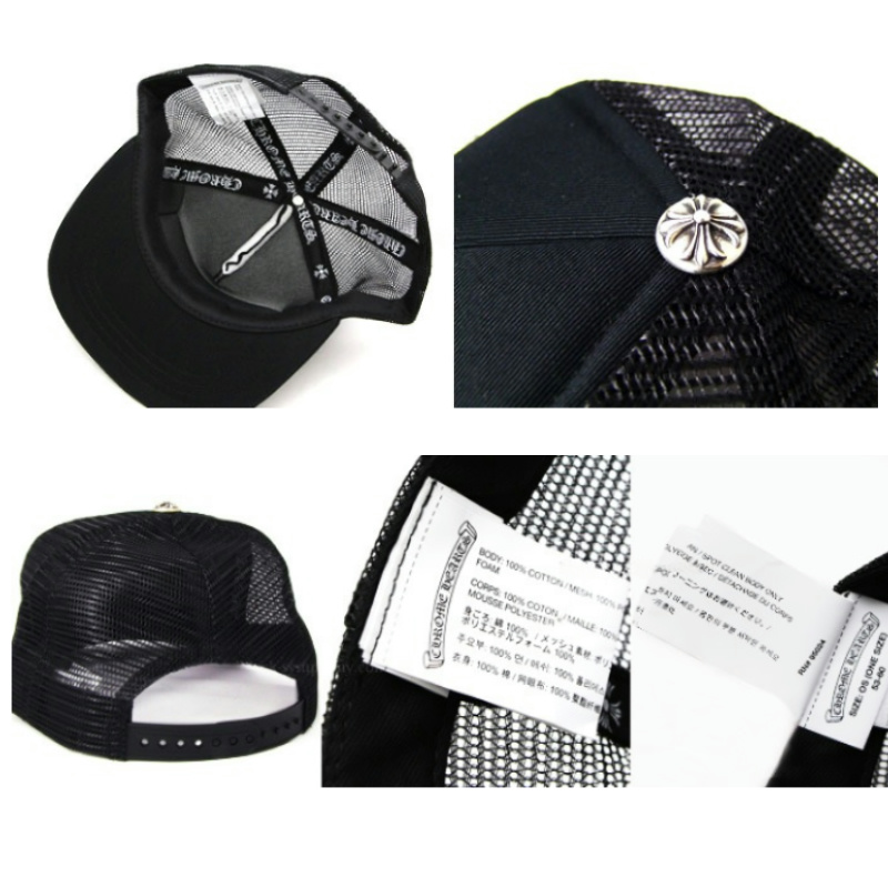 Chrome Heartsククロムハーツ トラッカーキャップ FUCK ブラック