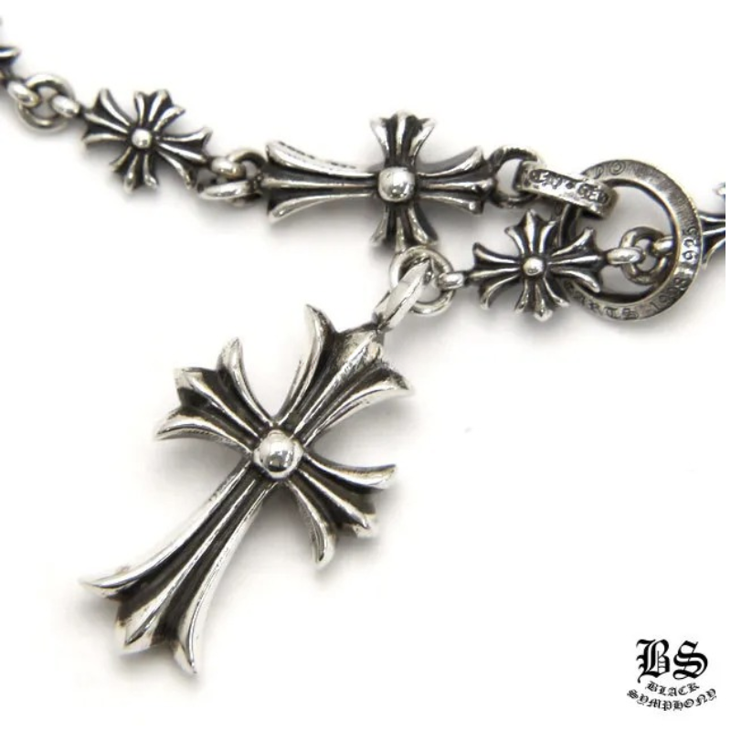 クロムハーツ CHクロス＆ベビーファットチャームwithタイニーE CHプラスチョークチェーンネックレス