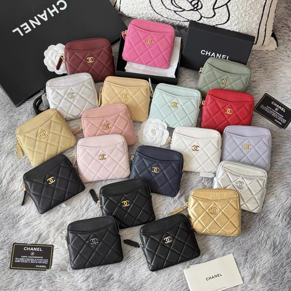 CHANEL シャネル コインケース AP2061 B10583 B23404 MATELASSE マトラッセ レディース キャビアスキン ココマーク 