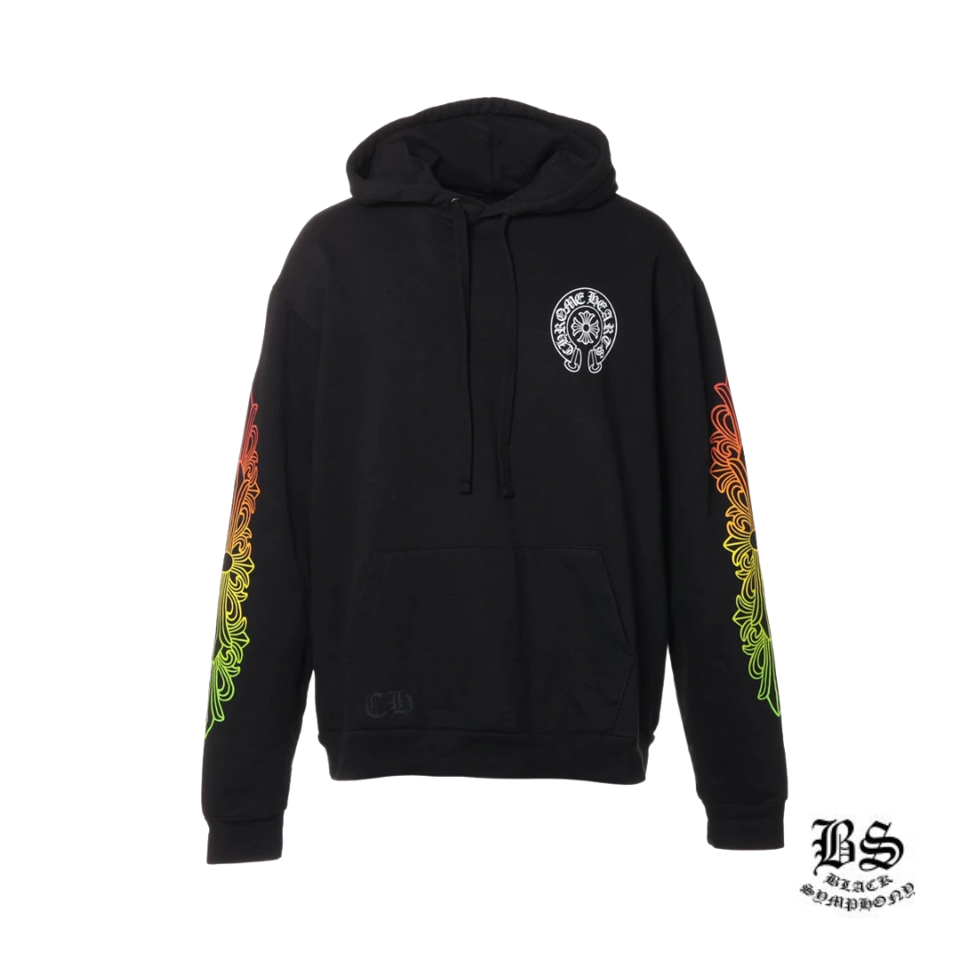 クロムハーツ パーカー コットンブラック グラデーションロゴ