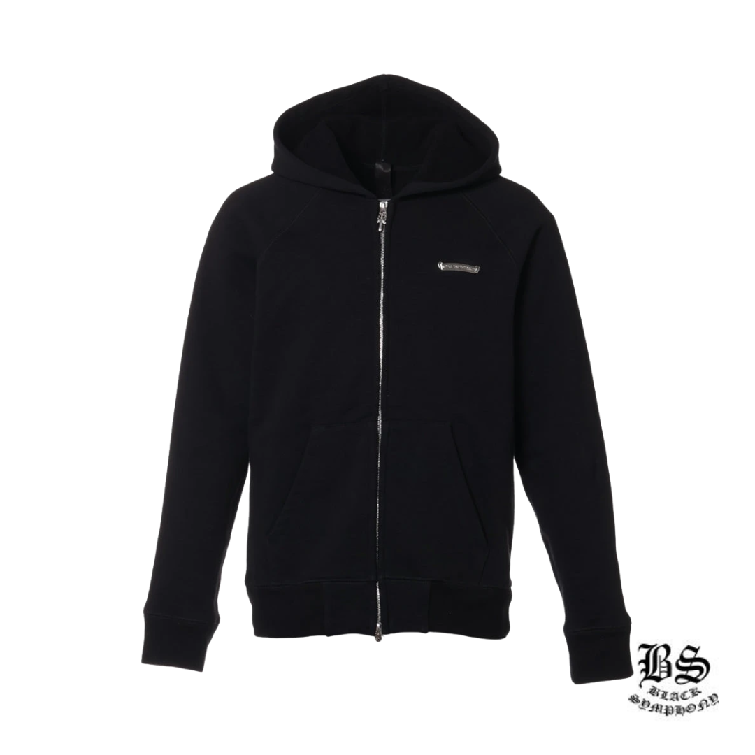 クロムハーツ Y NOT パーカー コットン  ブラック×シルバー セメタリークロス