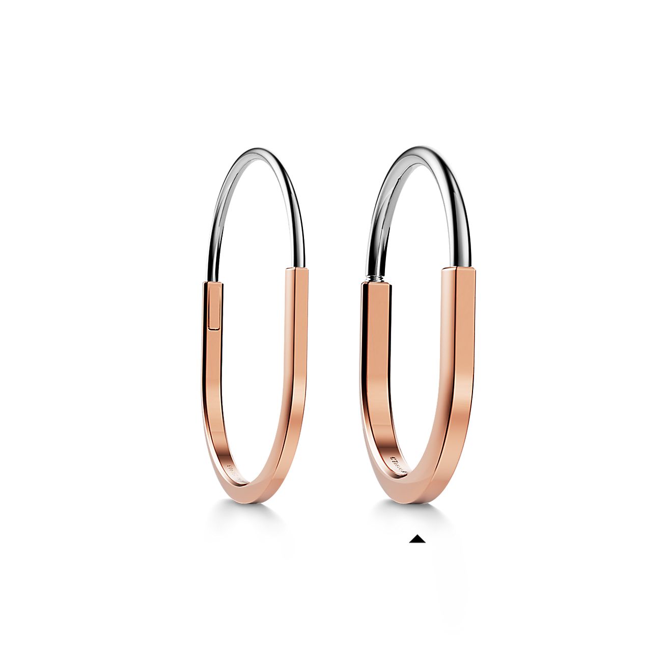 ティファニー ロック バングル ローズゴールド ＆ ホワイトゴールド