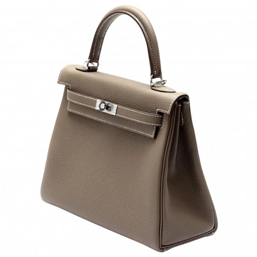 エルメス HERMES エルメス HERMES ケリー 25 トゴ エトゥープ シルバー金具 U刻印